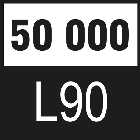 Lebensdauer 50000-L90