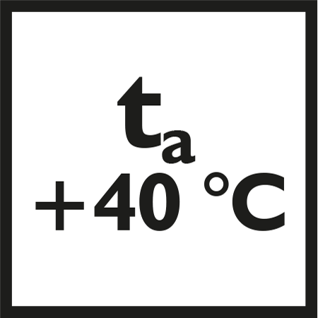 Umgebungstemperatur +40°