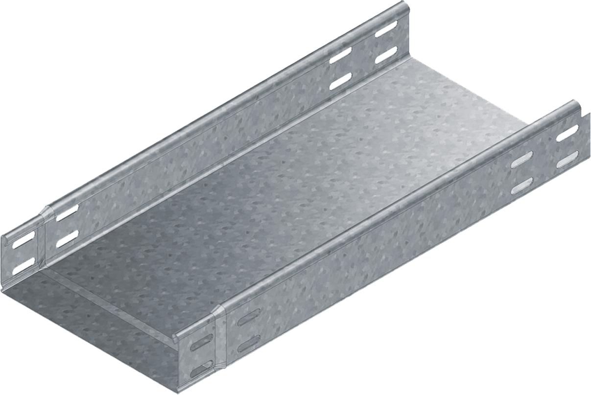 Kabelbahn ungelocht, klickbar  Verb. KBLS-U 3000x100x60x1.00 mm Stahlblech, Sendzimirverzinkt