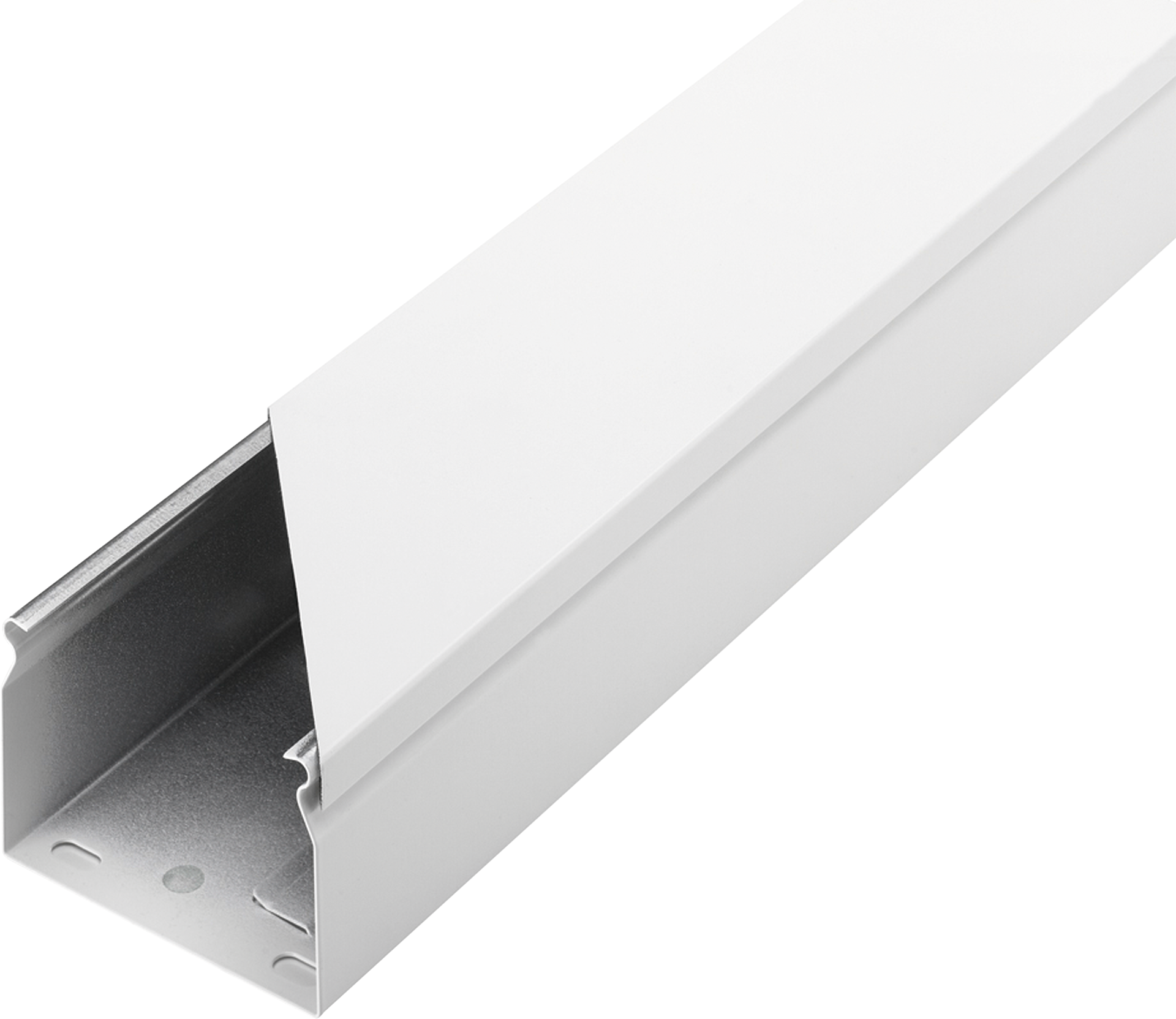 Installationskanal CKS60x60mm Reinweiß RAL 9010,VE: 8m Stahlblech, Sendzimirverzinkt