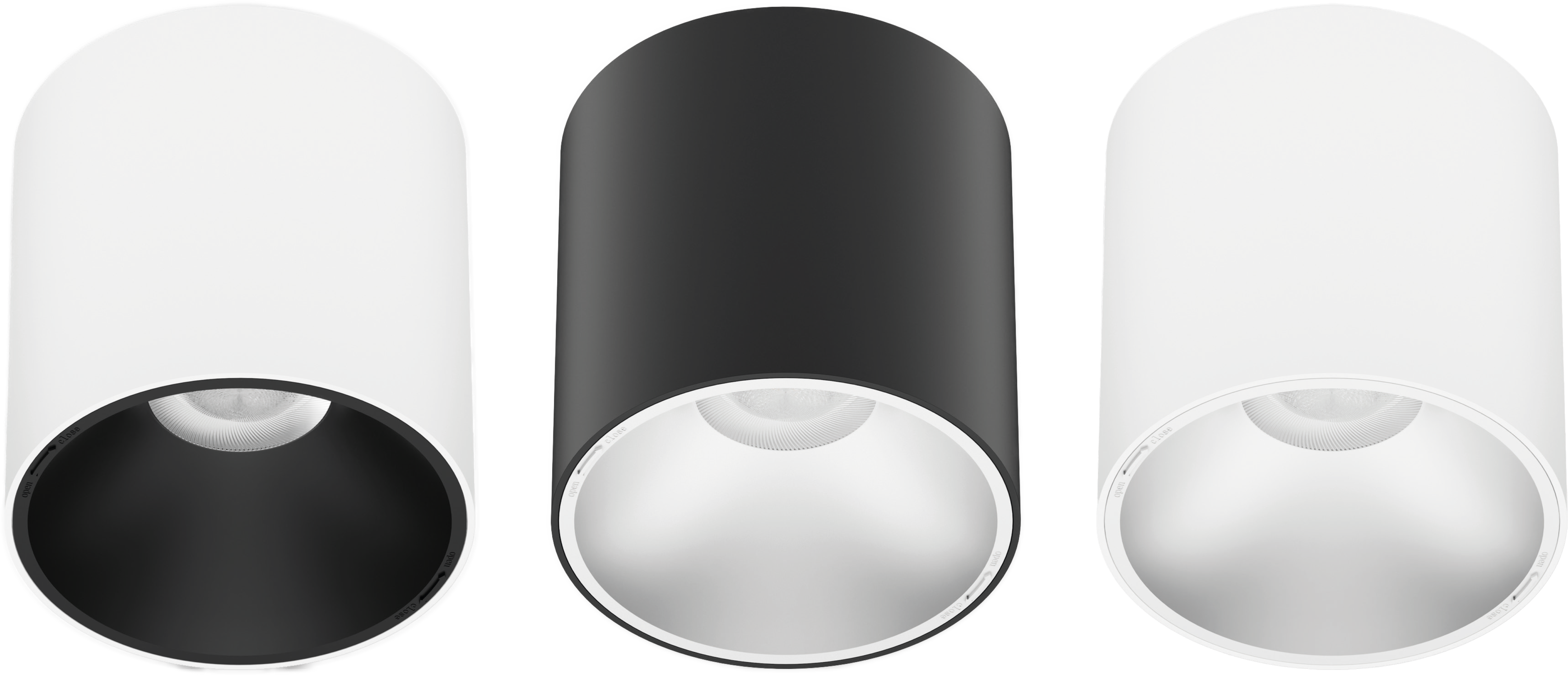 LED Anbau-Downlight, weiß IP20 APDR 26.4.RW 26W/3100lm/4000K Ø115xH120/Refl.weiß 60°/CRI>80