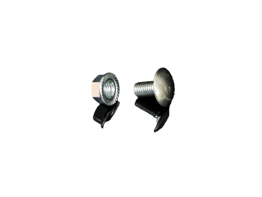 Screw and Nut M 6x10 mm galvanically zinc-coated