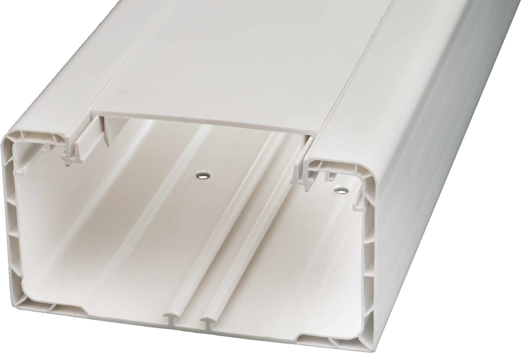 BR70 Brüstungskanal m.Deckel 2000 x 130 x 70 mm, VE: 12m Hart-PVC, weiß RAL 9010