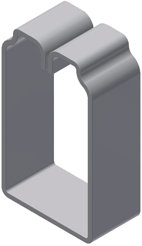 Rückhalteklammer 37,5x75 mm RAL 7030, Halogenfrei Klebeband, 19 mm, VE: 100 St.