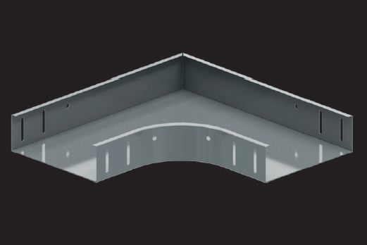 KBL-B 90° Bögen Radius: 100 mm, Befestigung mit 8 Schrauben M 6 x 10