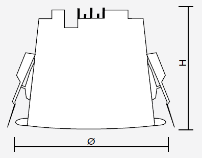 TRENDLIGHT Einbau-Downlight mit Reflektor IP65, UGR<19