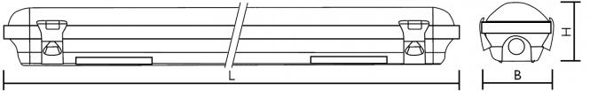 LED Feuchtraum-Wannenleuchte Serie 33