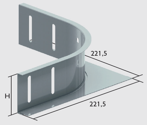 KBL-EAS Corner Annex Pieces Fastening with 4 screws M 6 x 10