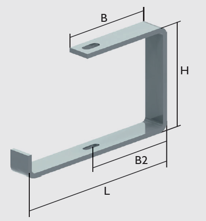 KBL-DB Ceiling Brackets for assembly to ceilings and threaded rods M 8 or M 10