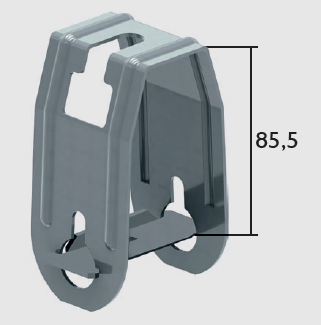 KBL-DBS Deckenbügel schwenkbar zur Verwendung mit Gewindestange M 8 oder M 10
