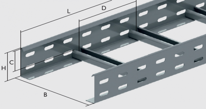 KLL 60 Cabel Ladder 60 with a Rung Distance of 300 mm