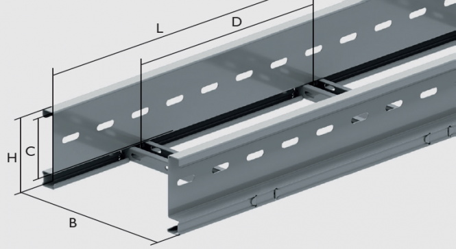 KLL 85 Kabelleiter Kabelleiter 85 mit einem Sprossenabstand 250 mm