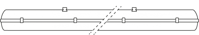 LED Feuchtraum-Wannenleuchte