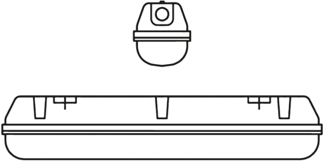 LED Feuchtraum-Wannenleuchte