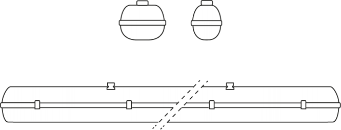 LED Feuchtraum-Wannenleuchte Serie 30